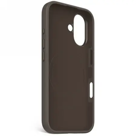 Decoded AntiMicrobial Silicone Backcover with MagSafe for iPhone 16 - Dark Brown Фото num