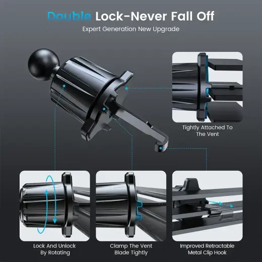 Blavec Car holder BH-03 magnetic Ring to air vent (BH03-MAVRB) black Foto 14