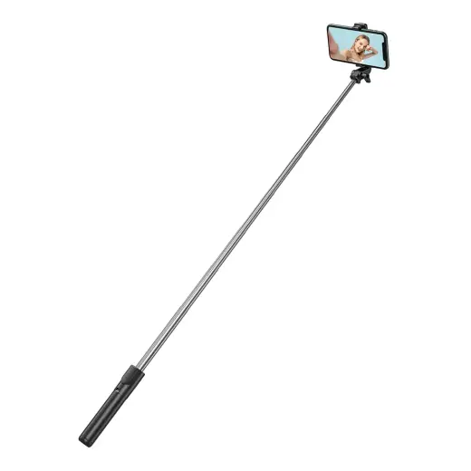 Selfie stick WHS1Y telescopic tripod 1m with phone holder - black Фото num