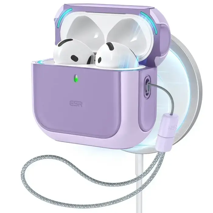 ESR Orbit Halolock MagSafe case for Apple AirPods 4 - purple