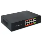 Qoltec FAST Ethernet PoE SWITCH | 8x RJ45 PoE | 2x RJ45 Uplink | 120W | 10/100 Mb/s Foto 1