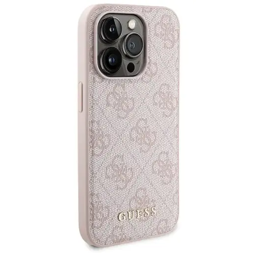 Zestaw Guess GUBPM5P14L4GEMGP iPhone 14 Pro 6.1" hardcase + Powerbank 5000mAh MagSafe różowy|pink 4G Metal Logo Фото num