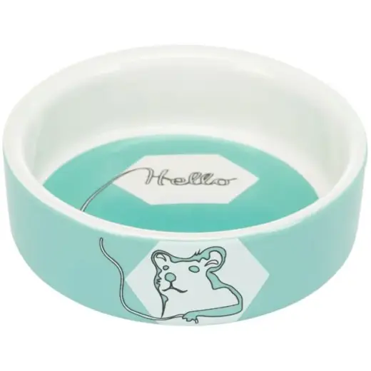 Bļoda dzīvniekiem, keramika - Trixie Bowl, Hello comic hamster, ceramic, 90 ml|ø 8 cm Foto 2