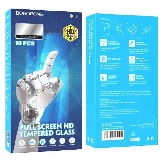 Borofone Tempered glass BF6 Diamond Armor Full Screen HD for Iphone 15/16 - 10 pieces Foto 10