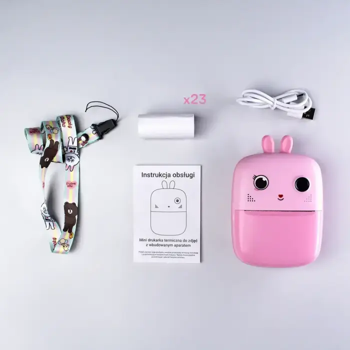 Mini Thermal Printer for Kids with Camera and Camcorder - Pink Foto 3