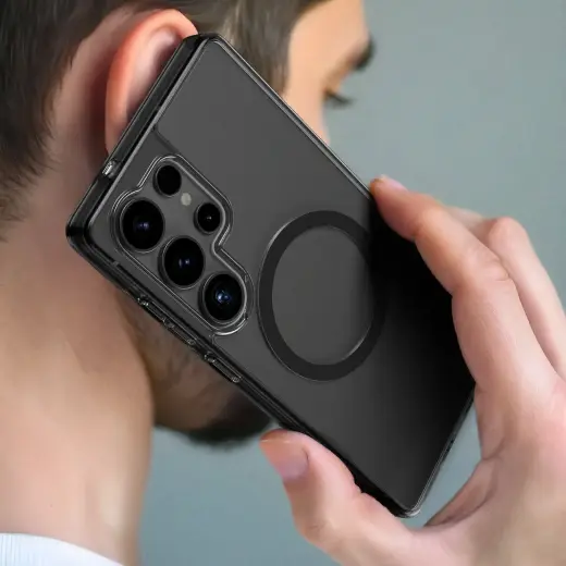 AmazingThing Minimal Mag Case with Magnetic Ring for Samsung Galaxy S25+ - Transparent Photo