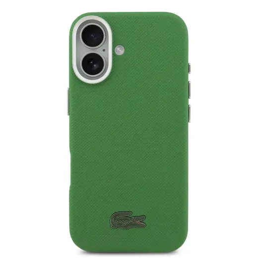 Lacoste Iconic Petit Pique Metal Logo MagSafe Case for iPhone 17 Green Foto 2