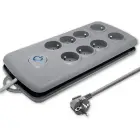 Qoltec Surge protector | 8 sockets | 2.5m | Grey — Foto 2