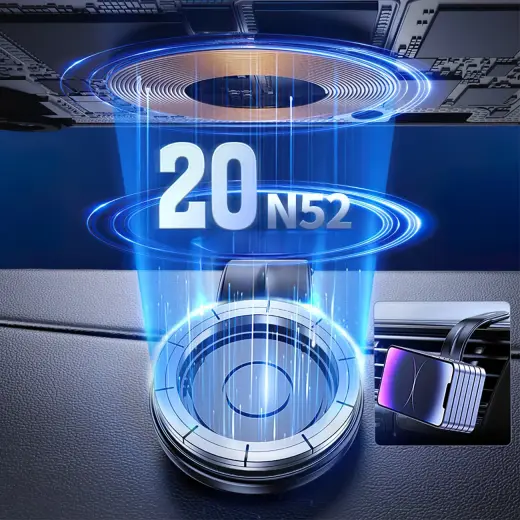 Wozinsky WCZ2Y2S Magnetic Car Holder with 15W MagSafe Inductive Charger for Car Cockpit - Black Фото num