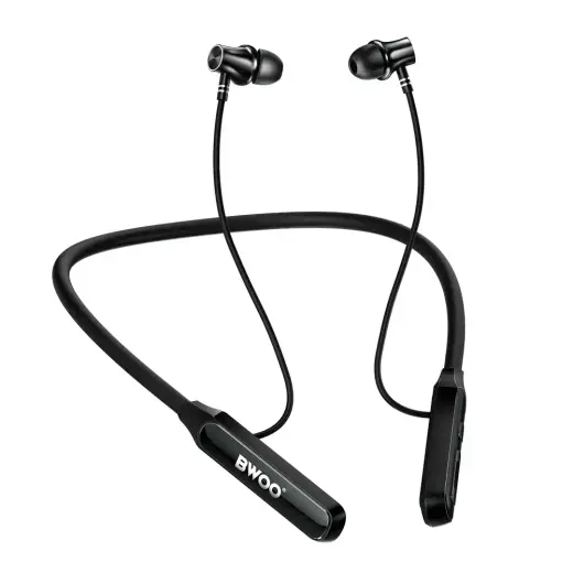 BWOO Stereo Sound Quality BT5.3 Neckband Earphone BW890 black Foto 3