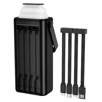 Borofone Power Bank 30000mAh BJ65 High - 2xUSB + Type C - QC 3.0 22,5W + PD 20W with USB, Type C, Lightning and micro USB black (damaged packaging) Foto 7