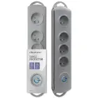 Qoltec Surge protector | 4 sockets | 2.5m | Grey — Foto 1