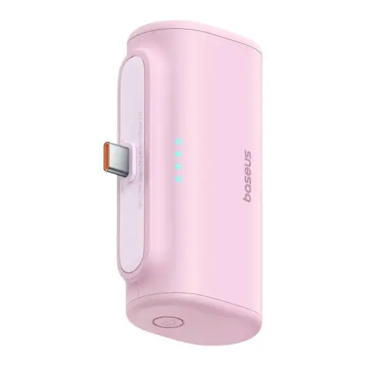 Baseus Compact ārējais akumulators (powerbank) | 5000 mAh | 20W | USB-C | rozā Foto 3
