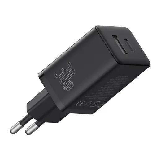 Baseus Cube Pro 30W USB-C USB-A Wall Charger - Black Foto 6