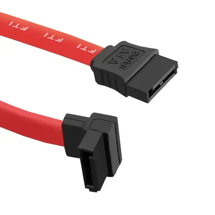 Qoltec SATA cable Straight | Right angle | 0.5m