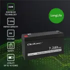 Qoltec AGM battery | 6V | 7.2 Ah | Maintenance-free | Efficient| LongLife | for toys, vehicles Foto 3