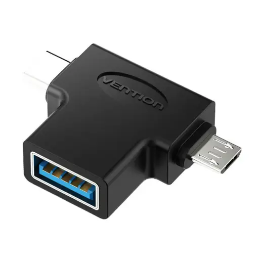 Adapter OTG USB 3.0 to USB-C and Micro USB Vention CDIB0 Photo