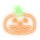 Neon PLEXI LED PUMPKIN WITH STEM orange green NNE13 Neolia Foto 1