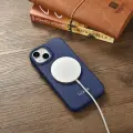 iCarer CE Premium Leather Folio Case iPhone 14 Plus Magnetic Flip Leather Folio Case MagSafe Blue (WMI14220715-BU) — Photo 8