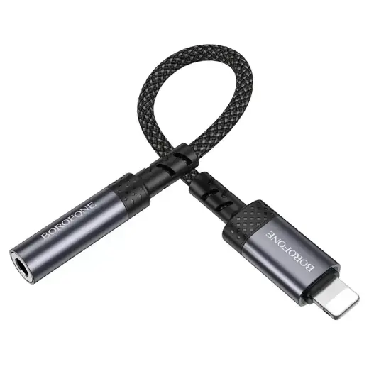 Borofone Adapter BV24 Graceful - Lightning to jack 3,5mm - grey Photo