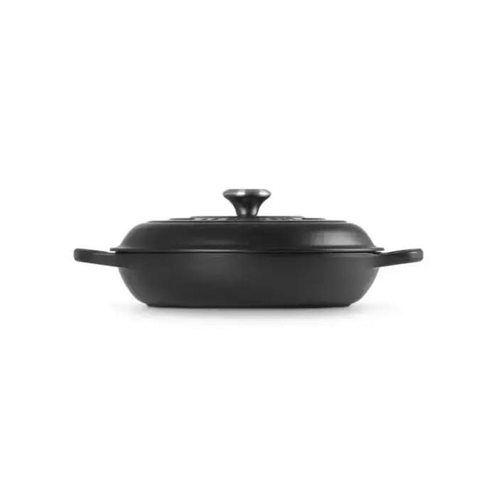 Cast iron shallow pot 30cm / 3,5L mat black Photo