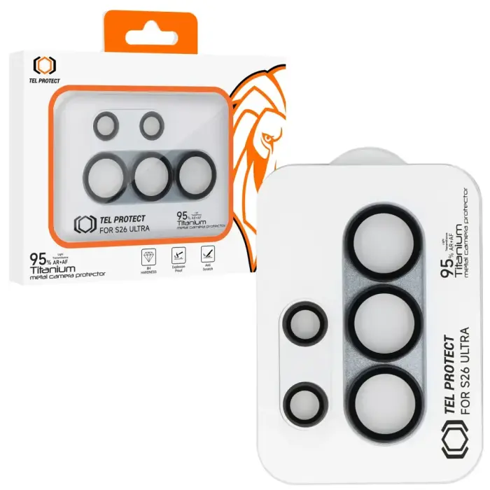 Tel Protect 95% AR+AF Full Metal kameras aizsargstikls telefonam Samsung Galaxy S26 Ultra (S948) zils