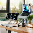 Wozinsky WRS-CPY75DSS Aluminum Laptop and Tablet Stand + Free Smartphone Stand - Silver Foto 19