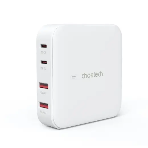 Choetech PD8008 зарядное устройство | 100W | GaN, PD | USB-A, USB-C | белое Фото num