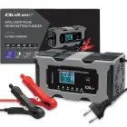 Qoltec Intelligent microprocessor charger 12V 10A | Rectifier with repair function for AGM GEL LiFePO4 battery | LCD Photo