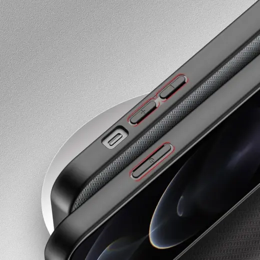 Dux Ducis Fino case covered with nylon material for iPhone 13 Pro Max gray Photo