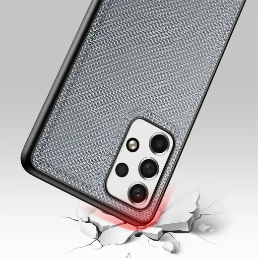 Dux Ducis Fino case is made of nylon material for Samsung Galaxy A73 blue Photo