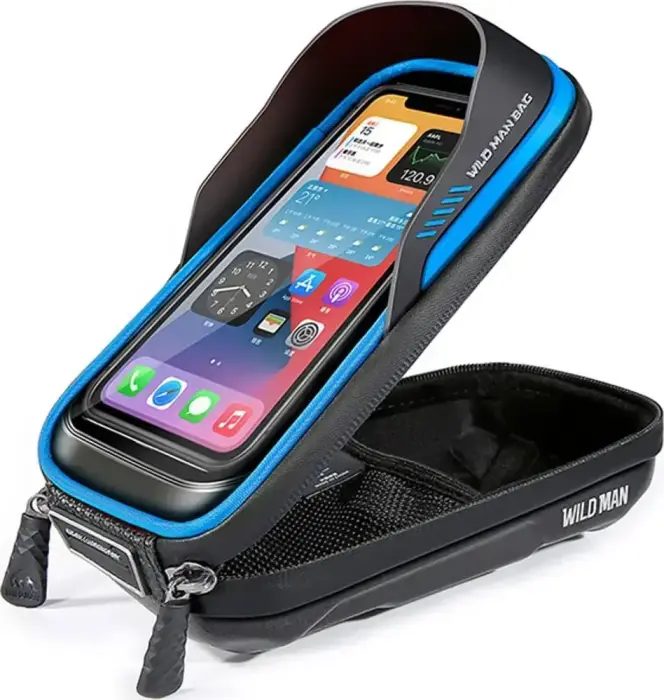 WILDMAN traveling bag for bike handlebars with zipper 0,5L (4 "- 7") ES16 black Photo