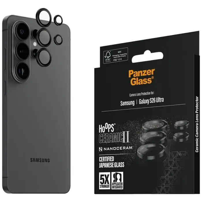 Tempered glass for camera lens PanzerGlass Hoops Ceramic II Lens Protector for Samsung Galaxy S26 Ul Foto 5