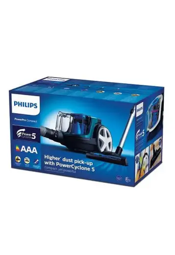 PHILIPS PowerPro Compact bezmaisu putekļsūcējs, 900 W (zils) Photo