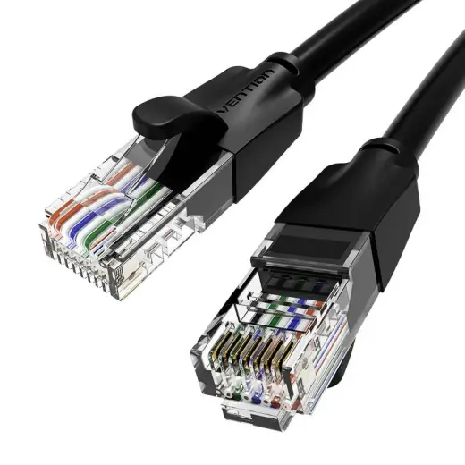 Kabel sieciowy UTP CAT6 Vention IBEBG RJ45 Ethernet 1000Mbps 1,5m czarny Photo