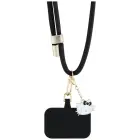 Hello Kitty Patch & Kitty Head Charm Universal Phone Lanyard Black — Foto 3