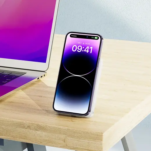 Acefast M6 ārējais akumulators (powerbank) | 10000 mAh | 20W | USB-C, Bezvadu | balts Foto 4