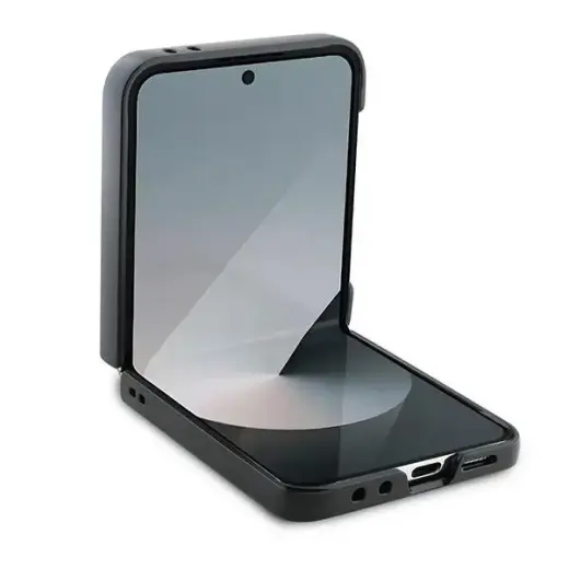 Guess Leather 4G Metal Logo Case for Samsung Galaxy Z Flip 6 - Black Foto 4