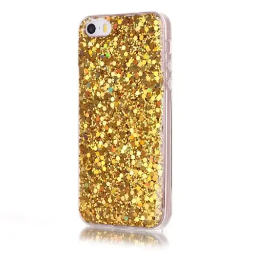 Fusion Gold Sequins maciņš telefonam iPhone X | iPhone XS zelta krāsā
