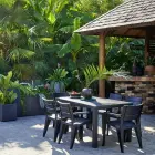 Garden table Julie Double Table ( 2 configurations) grey — Photo 3