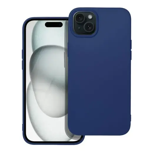 Soft phone case for iPhone 15 Plus blue