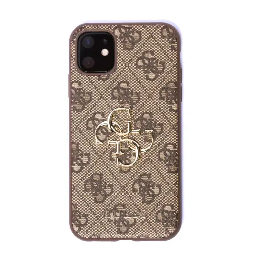 Guess case for iPhone 11 | XR from the 4G Big Metal Logo series - brown Photo