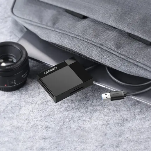 Ugreen USB 3.0 SD | micro SD | CF | MS karšu lasītājs melns (CR125 30333) Foto 4