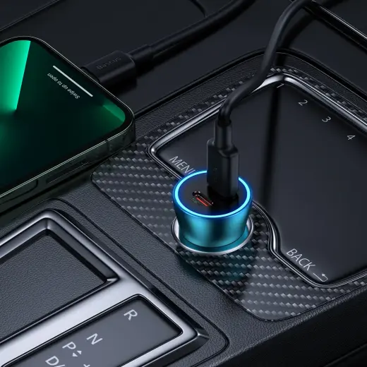 Зарядка для автомобиля Baseus Golden Contactor Pro | 40W | QC | USB-C | синяя Фото num