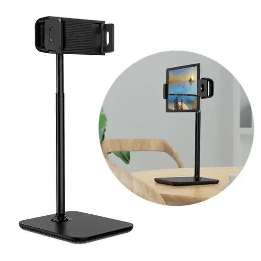Acefast telescopic phone and tablet holder (135-230mm wide) for the desk 360 ° black (E4 black) Photo