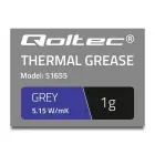 Qoltec Thermal grease 5.15 W/m-K | 1g | Grey Фото num