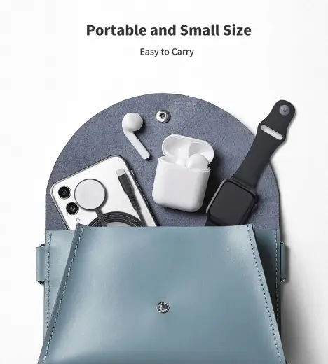 Choetech T319 MFI 5W wireless charger for Apple Watch + USB-C cable - black Foto 6