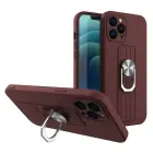 Ring Case silicone phone case with stand for iPhone 12 Pro Max brown — Photo 2