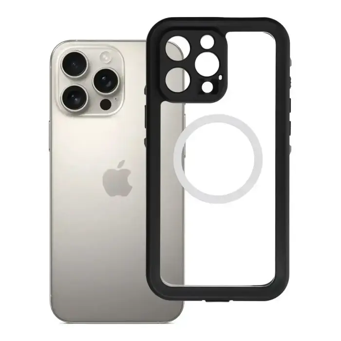 Case for iPhone 16 PRO MAX Shellbox Dot waterproof MagSafe compatible black