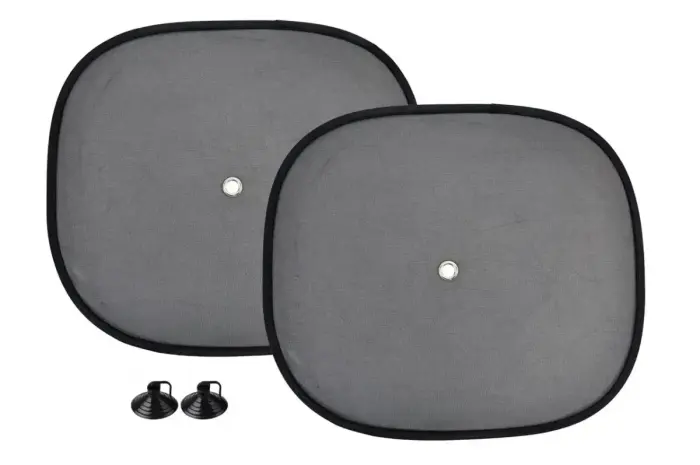 Sun blinds 44x38cm, 2 pieces, black, nylon mesh